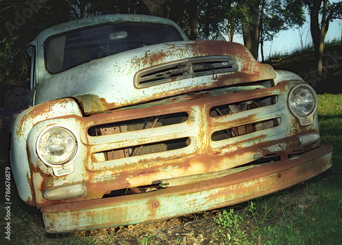 abandoned 1950's pickup truck