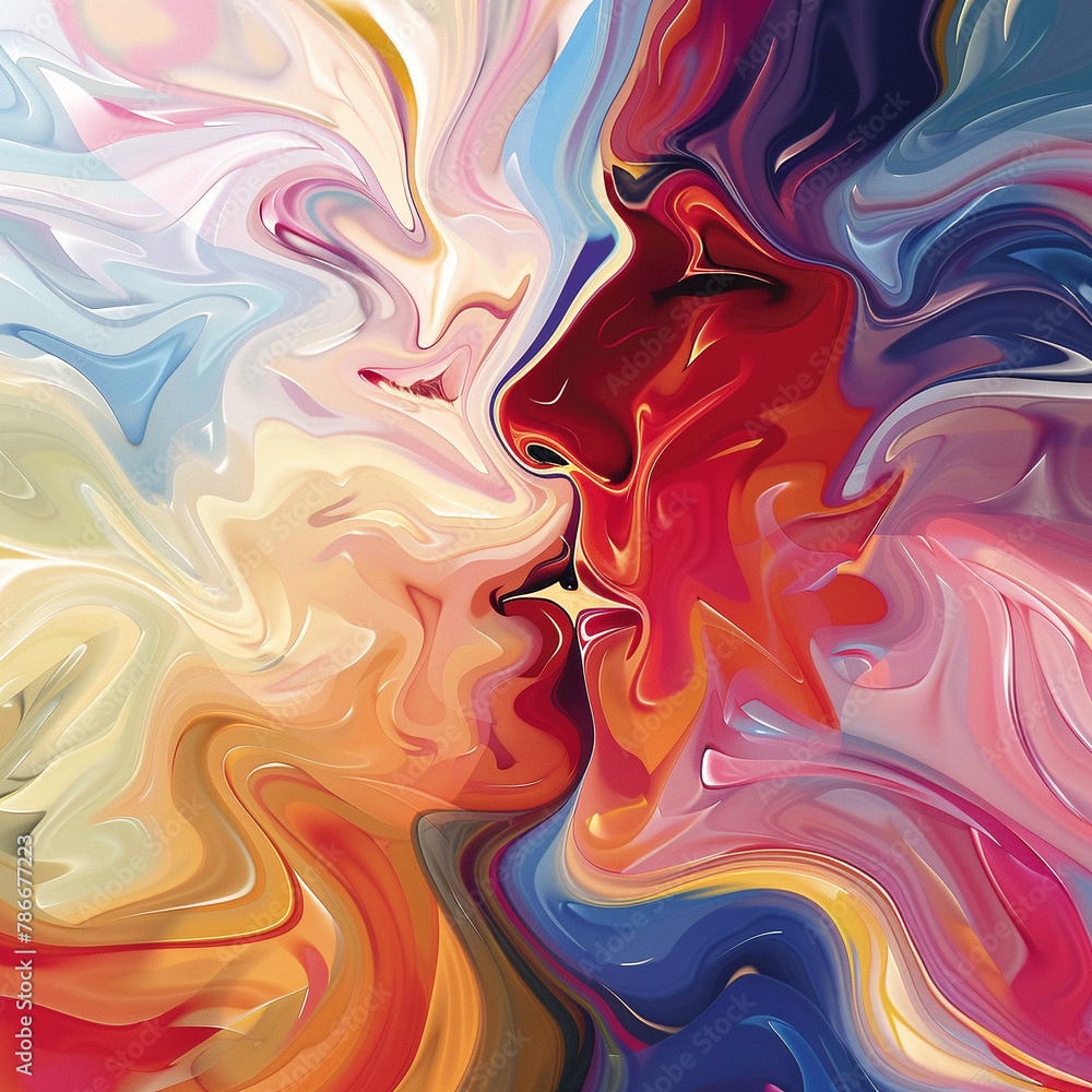 A beautiful illustration in celebration of Valentine's Day. Image produced by artificial intelligence. A beautiful illustration in celebration of Valentine's Day. Image produced by artificial intelligence.
