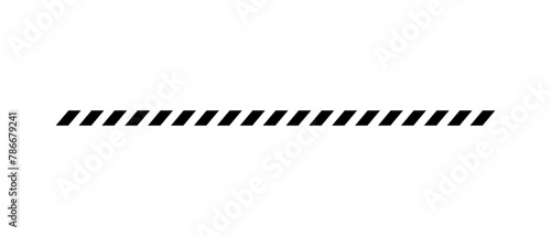 Slash line. Border with diagonal lines. Angle of tilt stripes. Black pattern of footer. Diagonal parallel lines divider strip. Tilt strip geometric abstract border. Slash divider. Vector illustration © Volodymyr