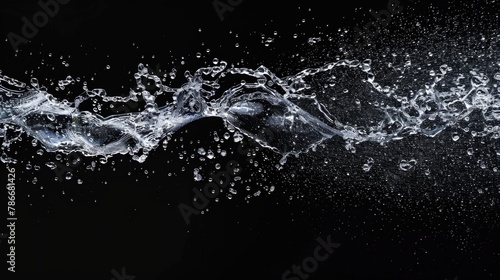 Close up of water splashing on a cell phone, suitable for technology and waterproofing concepts