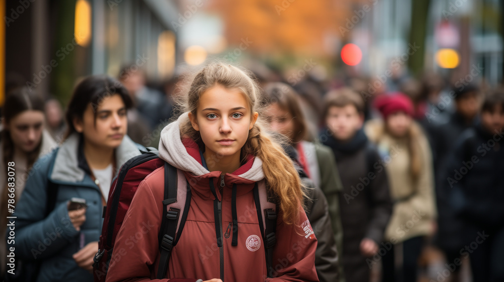 Des étudiants heureux d'aller à l'école. Des étudiants heureux d'aller à l'école.
