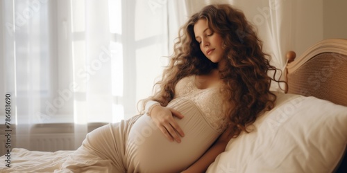 pregnant woman resting Generative AI