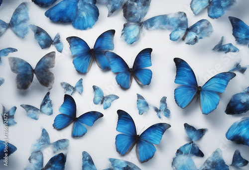Blue morpho butterflies abstract natural pattern for design blue abstract background