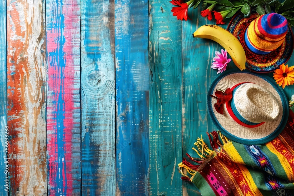 Fototapeta premium A beautiful and colorful background for Cinco de Mayo