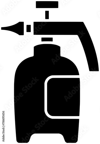pesticide illustration agriculture silhouette garden logo plant icon gardening outline spray insecticide nature chemical sprayer equipment black herbicide leaf shape care spraying fertilizer for vecto
