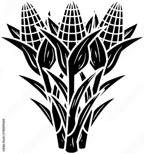 nature illustration leaf silhouette green logo corn icon tree outline plant farm stem growth food environment black natural season shape spring garden botanical for vector graphic background