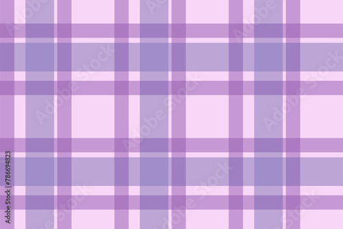Purple Gingham seamless pattern. Texture from rhombus, squares for - plaid, tablecloths, clothes, shirts, dresses, paper, bedding, blankets, quilts and other textile products. illustration.