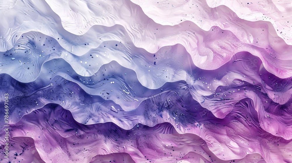Abstract wavy pattern with a smooth gradient transition from pink to blue