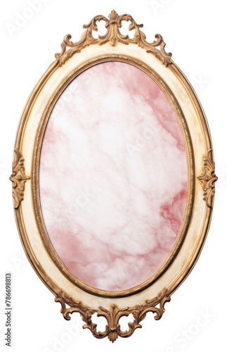 PNG Vintage frame marble jewelry locket oval