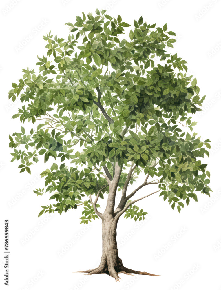PNG Botanical illustration of a tree bonsai plant leaf