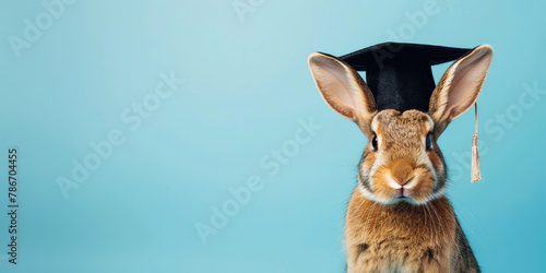 Rabbit wearing Graduation C...