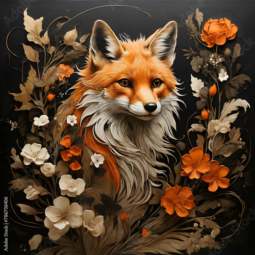 a Perfect Fox, its fur a lush blend of orange, brown, and white