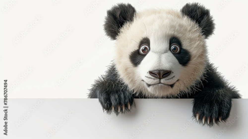 A cute baby panda bear is laying on its back with its eyes closed A cute baby panda bear is laying on its back with its eyes closed