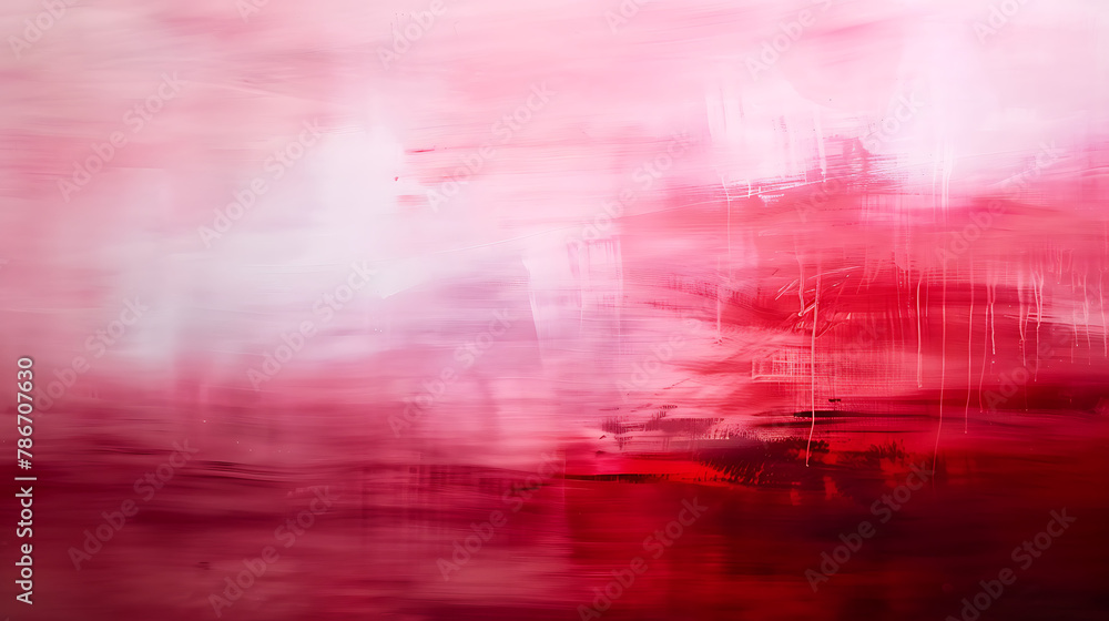 The image appears to be an abstract composition with blurred and blended shades of red, pink, and white