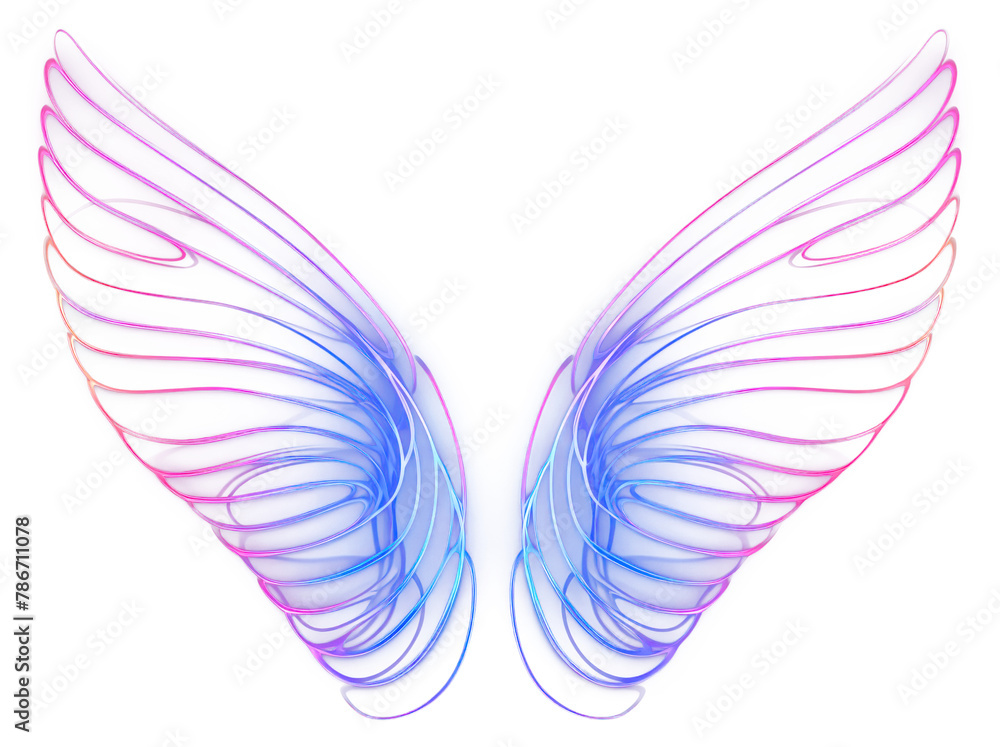 PNG Neon wings wireframe light neon night. Stock Illustration | Adobe Stock