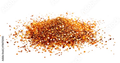 golden gold glitter particles isolated on white background