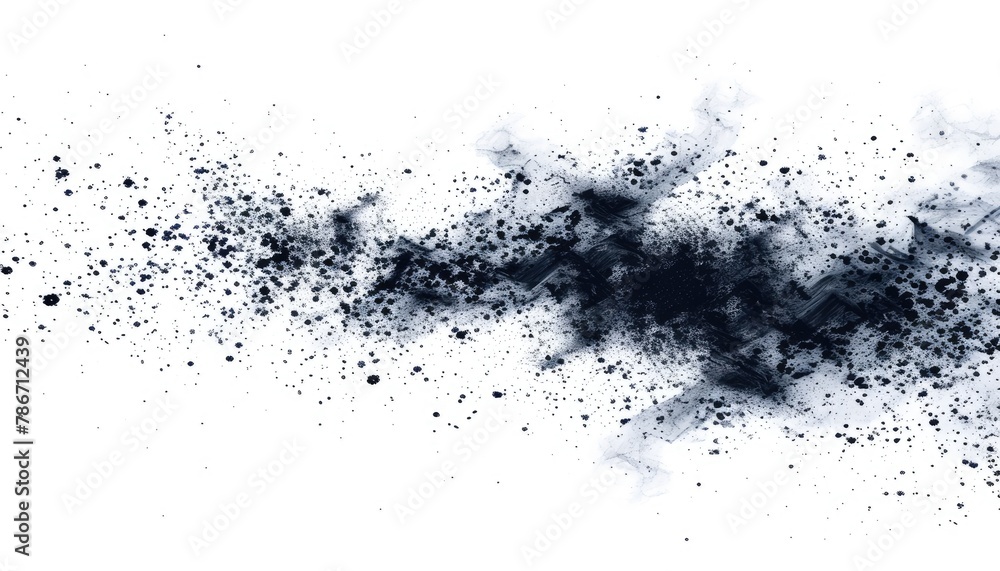 Abstract Smoke Explosion on White
