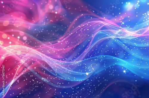 Future technology blue and purple background image with dynamic gradient of glowing elements