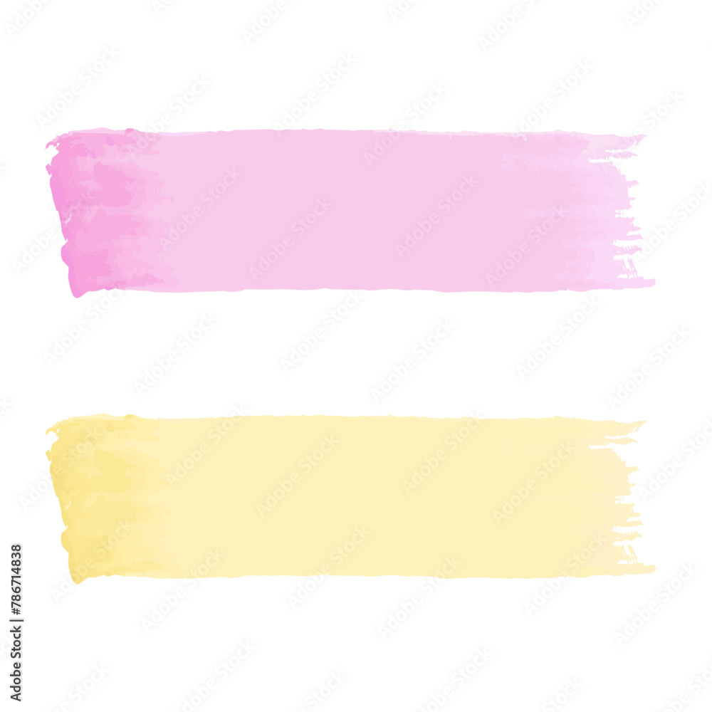 Obraz premium 筆で描いた線のフレーム 水彩風 イラストベクター素材