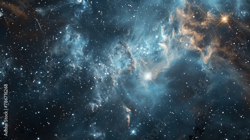 Abstract space nebula wallpaper. Digital Space futuristic background