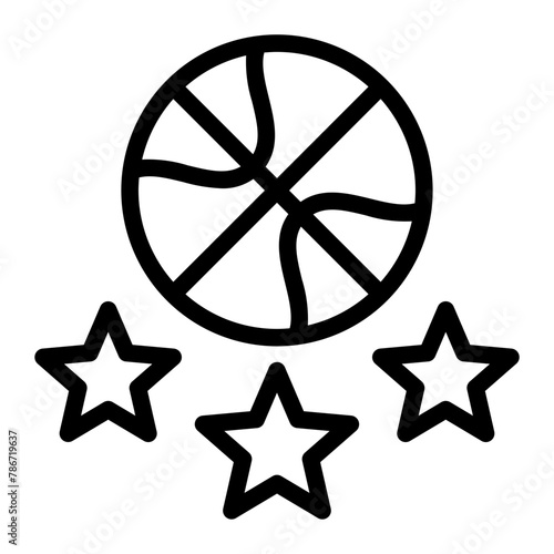 basketball line icon