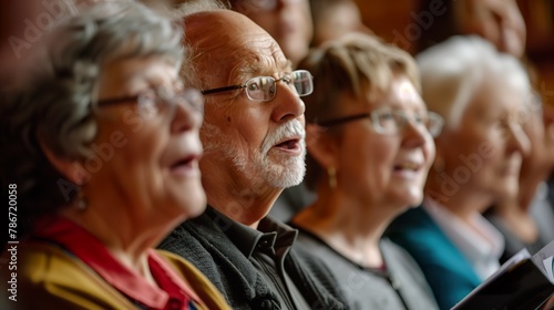 Group of elderly person singing a choir © LVSN