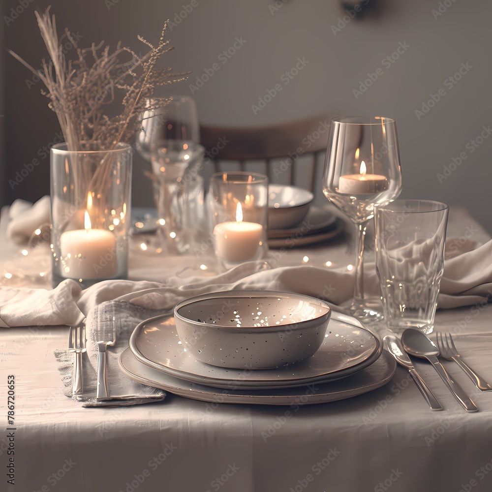 Cozy and Intimate Ambiance with Stylish Plateware and Decor