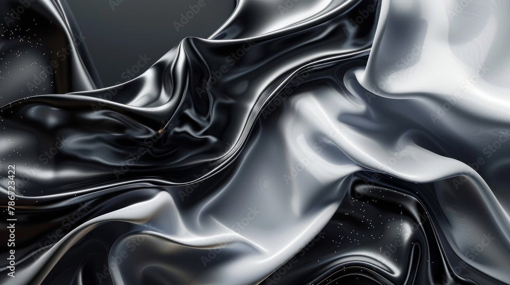 Naklejka premium Dark Grey Art Design with Organic Elements