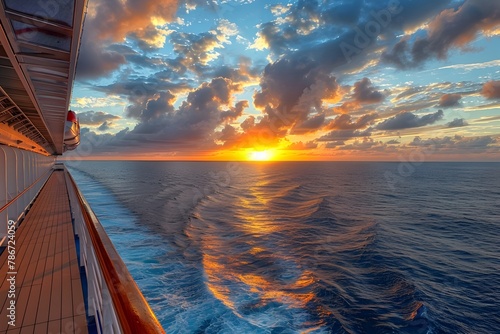 Breathtaking Sunset Cruise Across the Open Ocean:A Tranquil Journey of and Relaxation