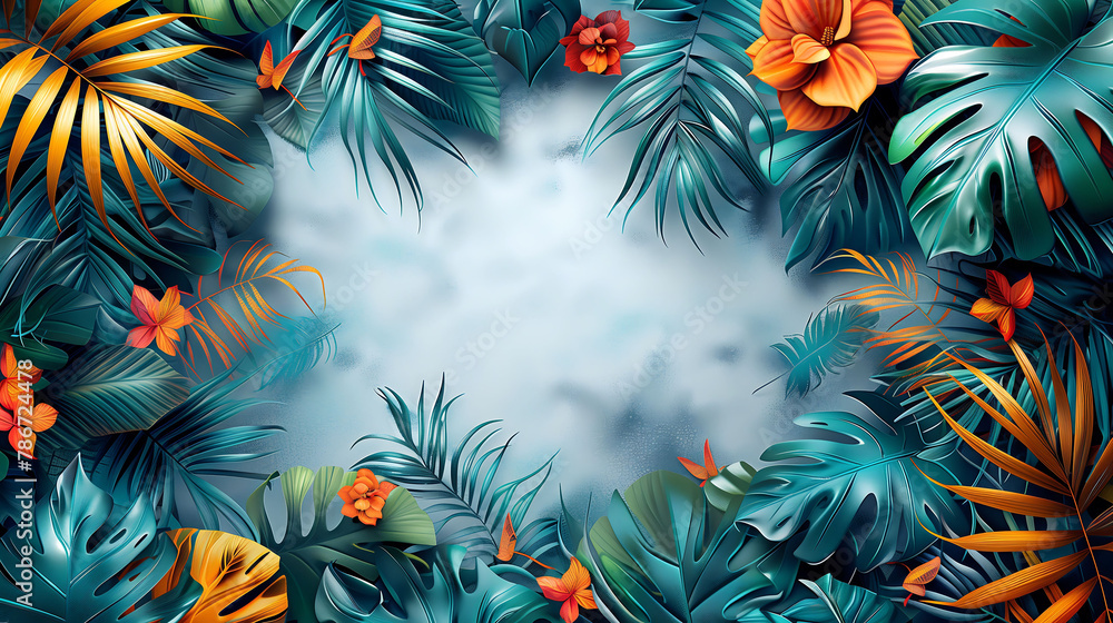 Tropical Botanical Frame Tropical Botanical Frame