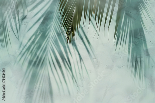 Misty Palm Fronds Abstract
