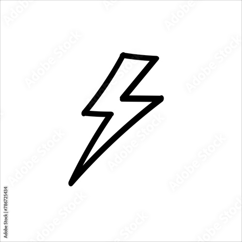 Flat icon of lightining vector