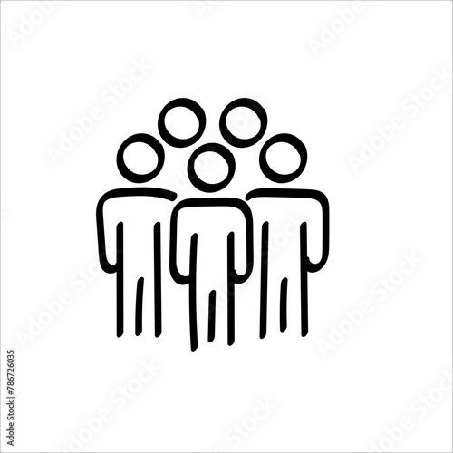 Flat icon of group people vector