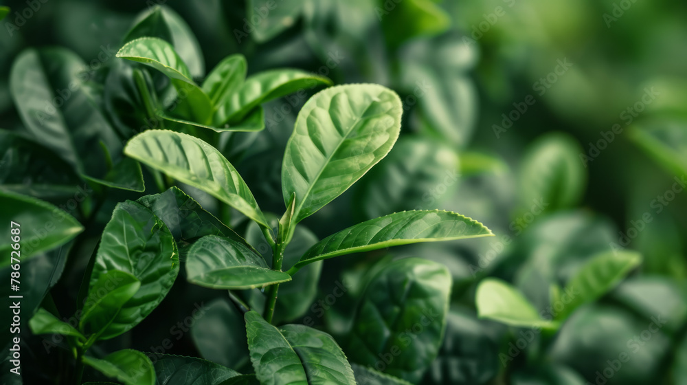 Fresh natural green herbal leaves tea Fresh natural green herbal leaves tea
