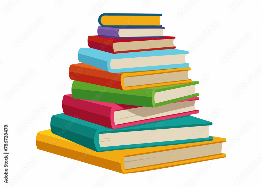 pile of books icon over white background. colorful design. vector illustration pile of books icon over white background. colorful design. vector illustration