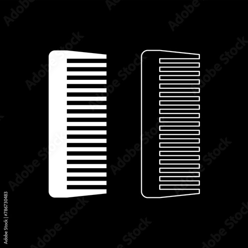 Comb icon. Symbol of a beauty salon, haircut or hairdresser. Stylist or hair attribute.
