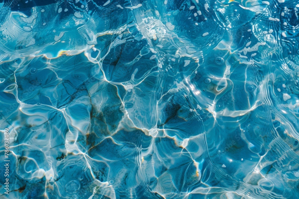 Obraz premium Turquoise water with bubbles