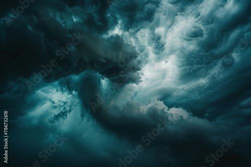 Tornado in cloudy sky
