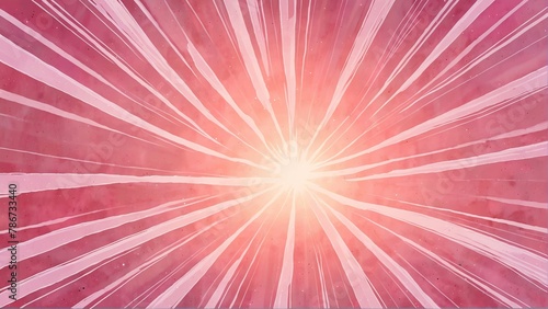 abstract pink colored light ray starburst glow background design from Generative AI