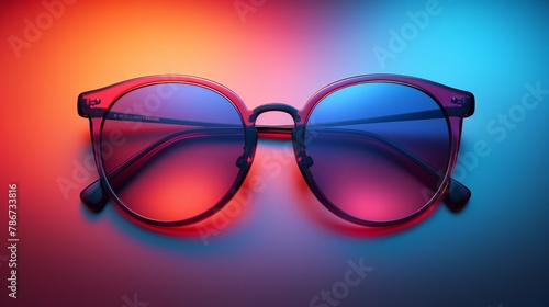 Contemporary and stylish sunglasses isolated on a white background.