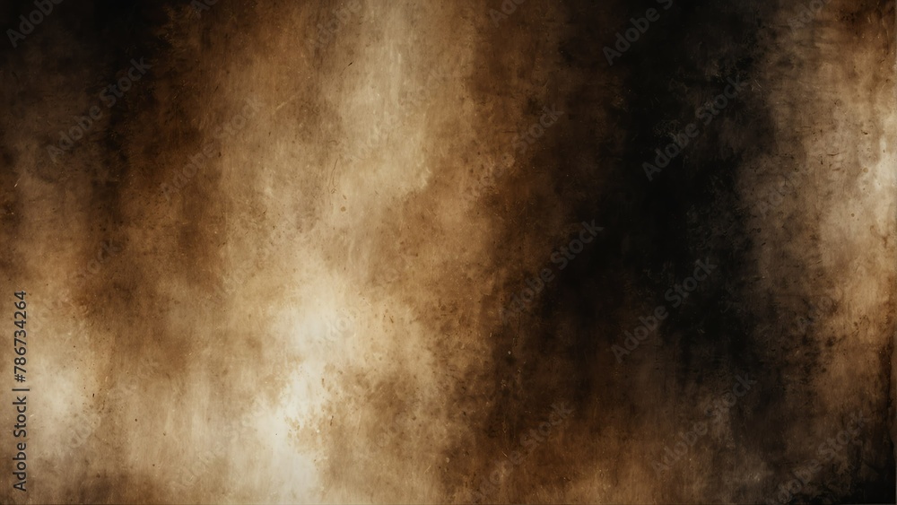 black sepia gradient watercolor on paper texture background from Generative AI