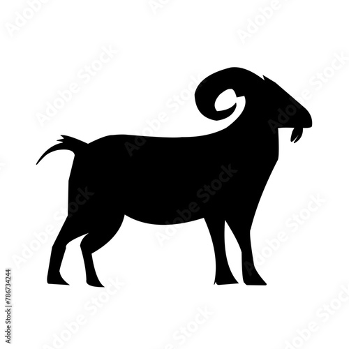 Vector illustration of farm animals, farm goats, etawa goats.