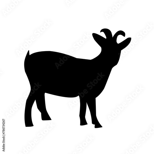 Vector illustration of farm animals, farm goats, etawa goats.
