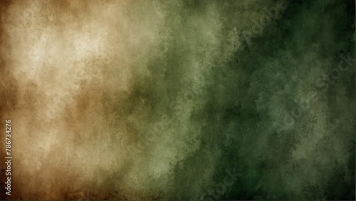 dark green sepia gradient watercolor on paper texture background from Generative AI