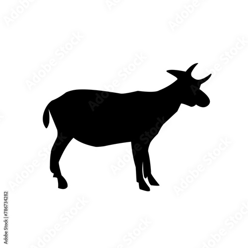 Vector illustration of farm animals, farm goats, etawa goats.