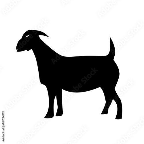Vector illustration of farm animals, farm goats, etawa goats.