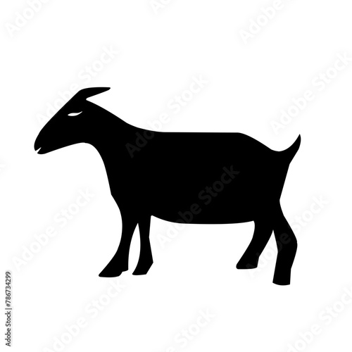 Vector illustration of farm animals, farm goats, etawa goats.