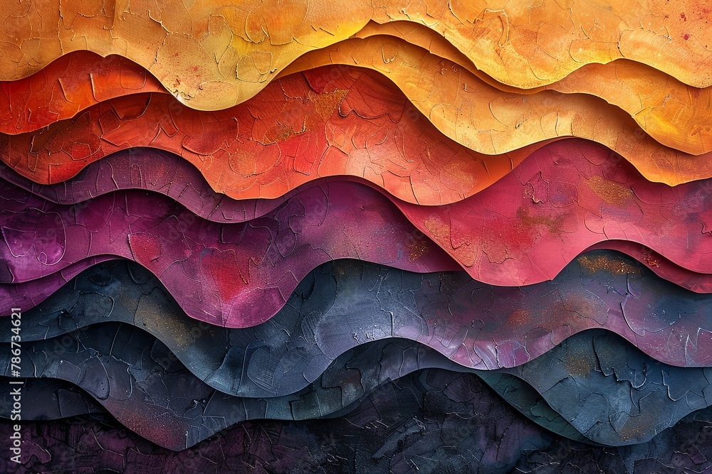 Handmade Paper Elegance Meets Abstract Acrylic Handmade Paper Elegance Meets Abstract Acrylic
