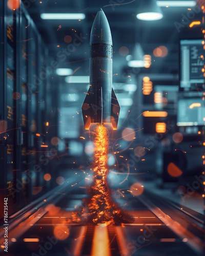 Launchpad to Innovation: A Rocket's Fiery Ascent