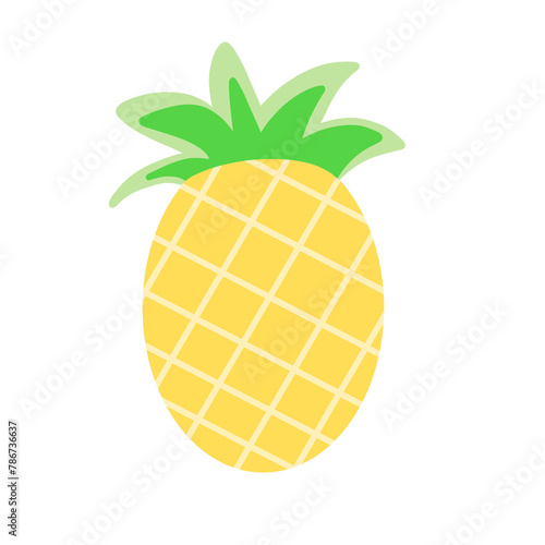 Yellow Pineapple Illustration